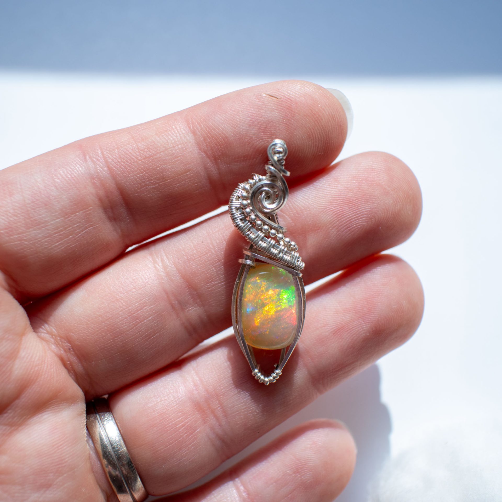 ethiopian opal necklace