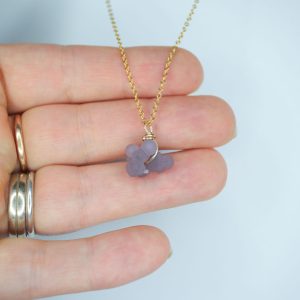 Grape Agate Gold Necklace