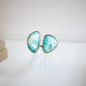 Larimar silver ring