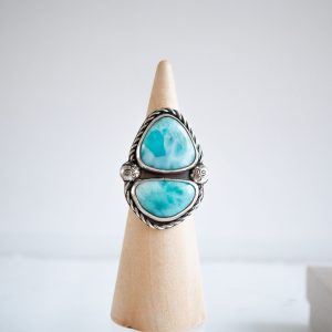 Larimar silver ring
