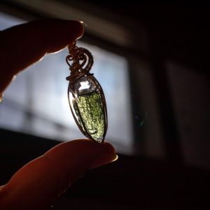 Moldavite with herkimer