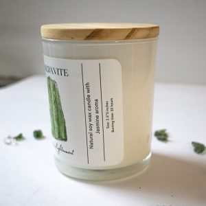 Moldavite crystal candle