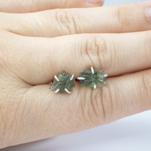 Moldavite earrings