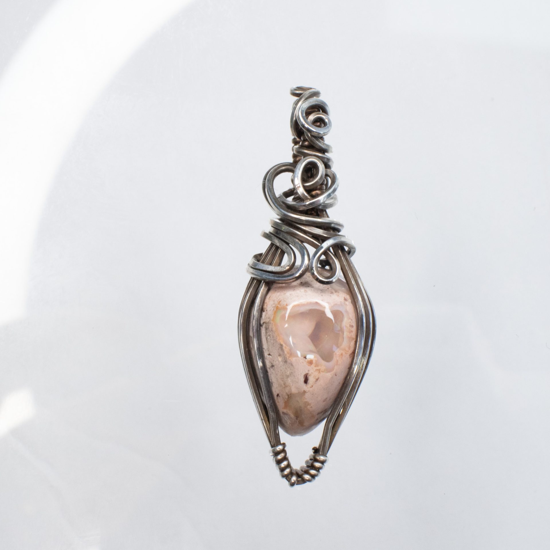 Mexican Matrix Opal pendant in Sterling Silver