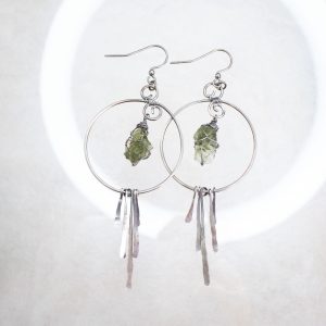 Moldavite earrings