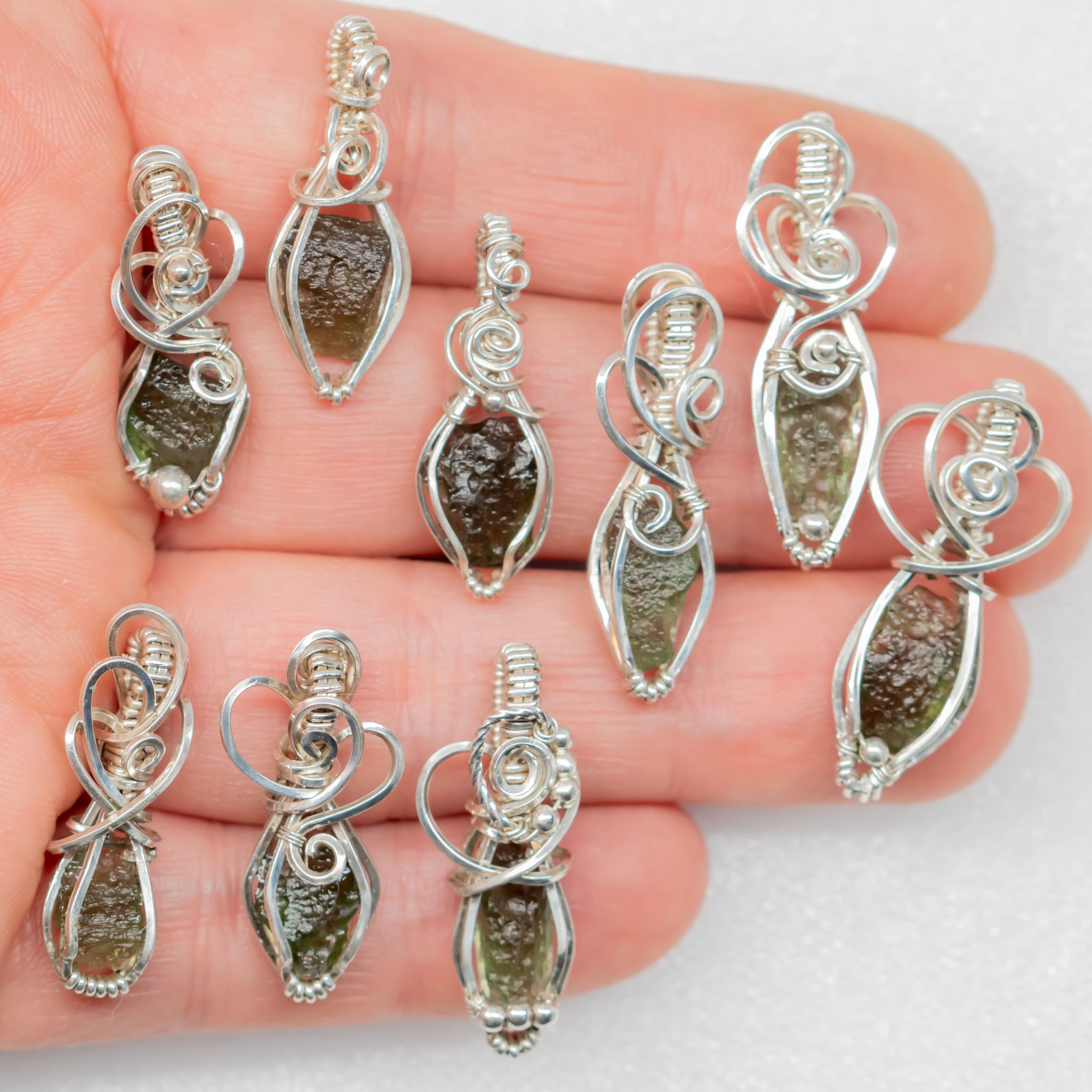 Moldavite mini necklace Silver - Image 3