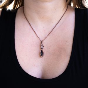 MOLDAVITE WITH HERKIMER