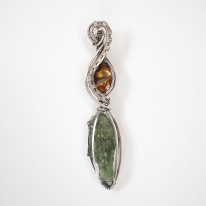 Moldavite fire agate