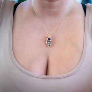 Moldavite with Sapphire