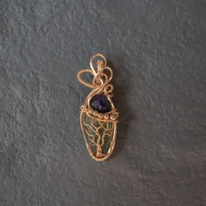 Moldavite with Sapphire