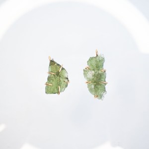 moldavite gold-filled pendant
