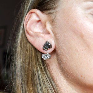 Moldavite ear jacket