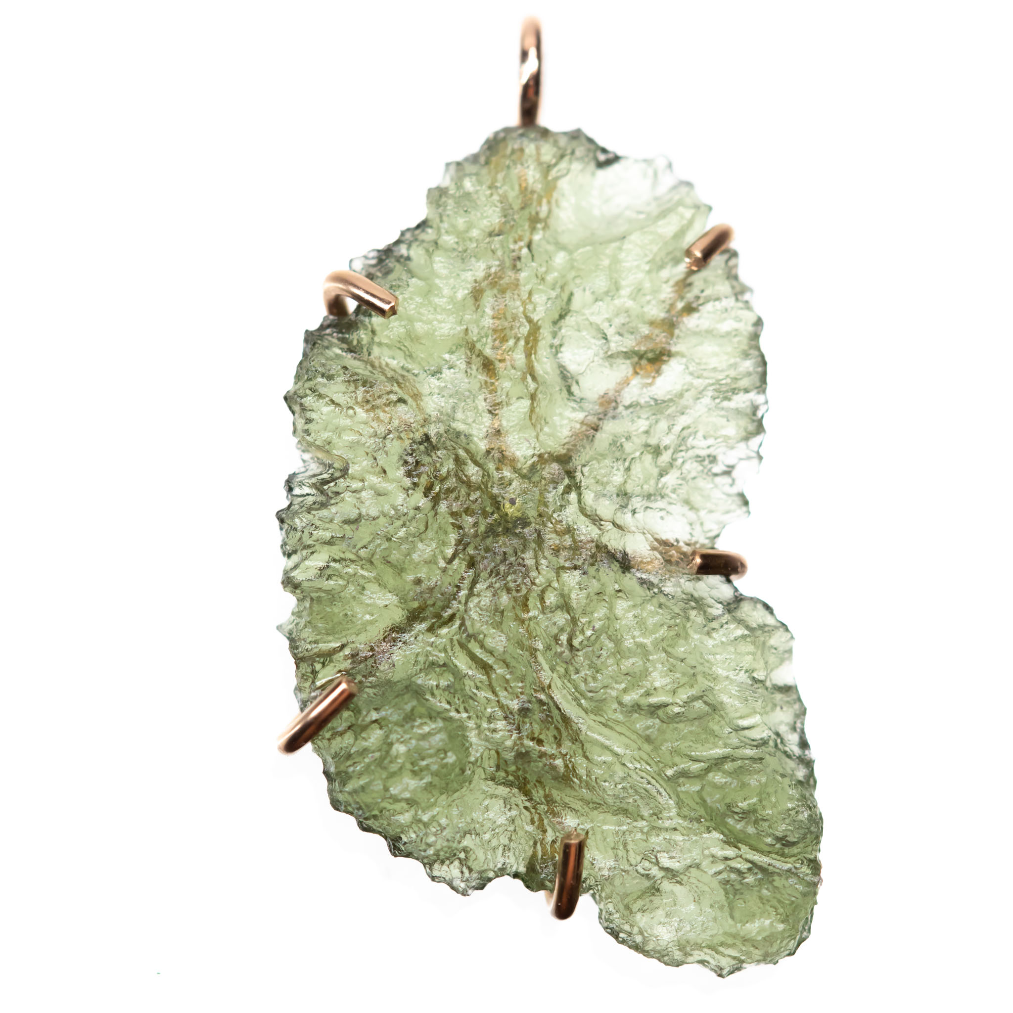 moldavite gold Pendant