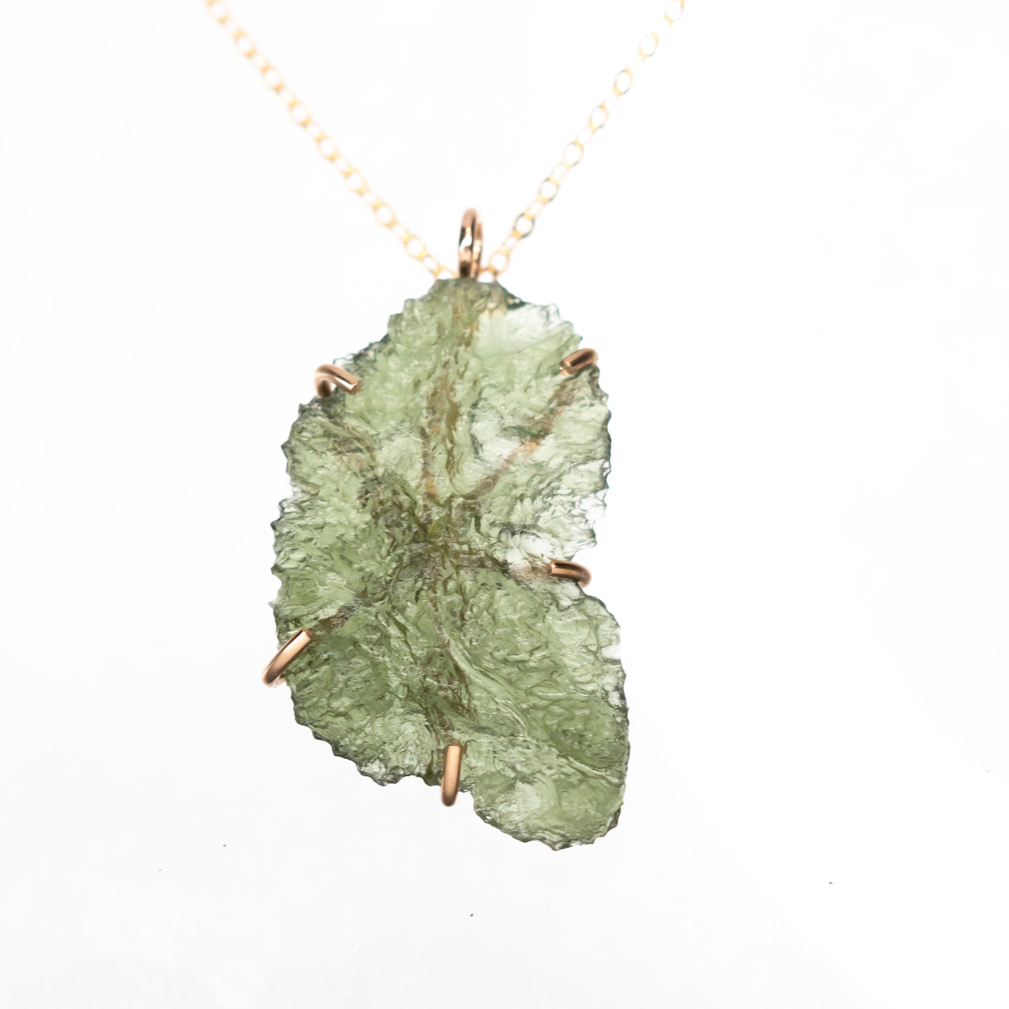 moldavite gold Pendant