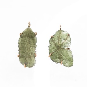 moldavite gold Pendant