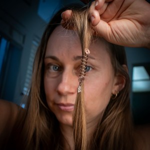Phenakite copper Hair Charm