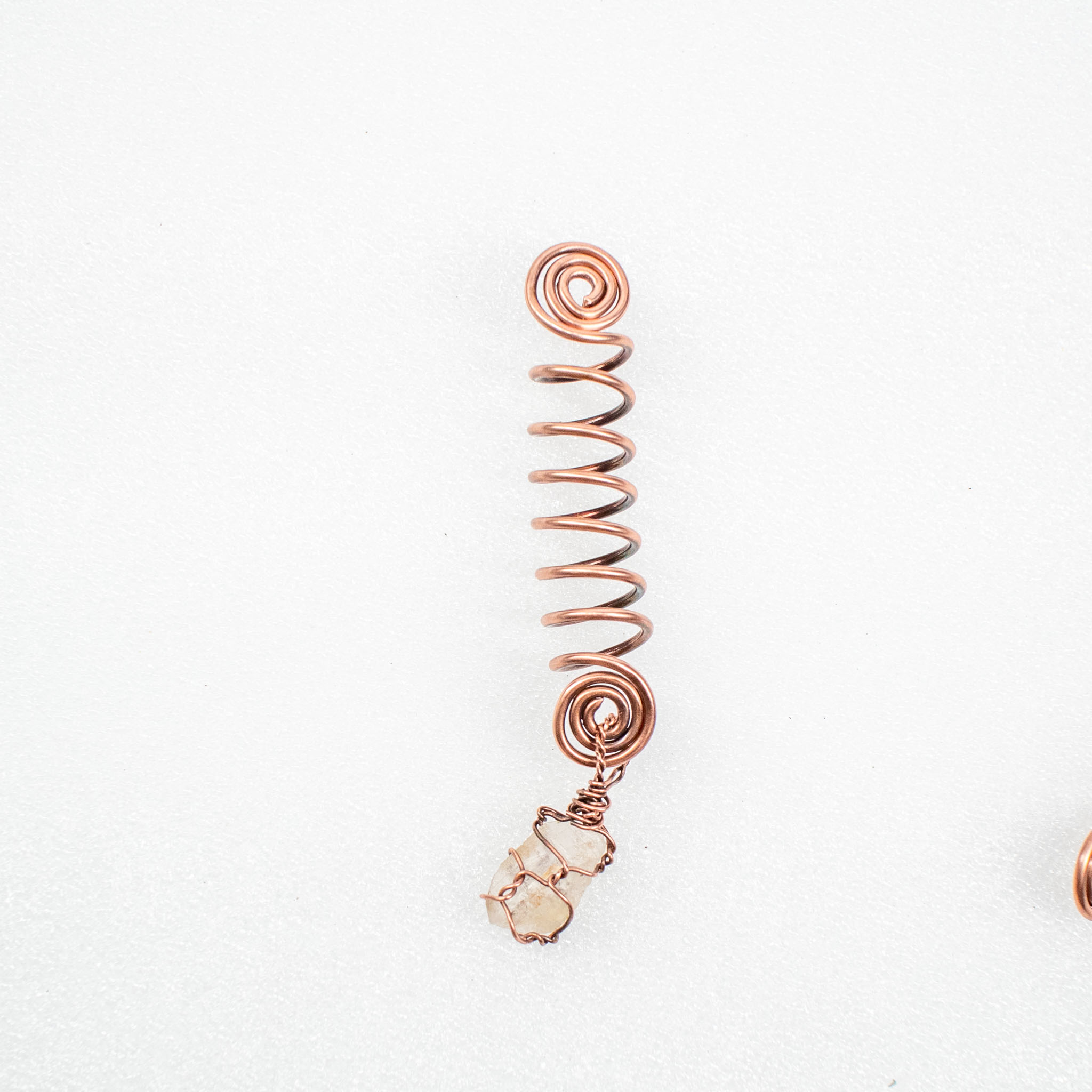 Phenakite copper Hair Charm - Image 8