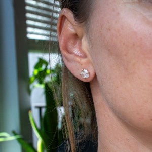 Phenakite stud earrings