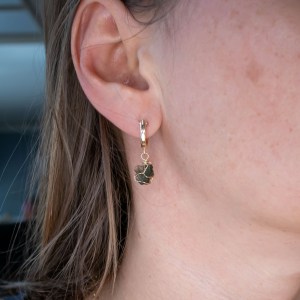 Moldavite Hoop earrings