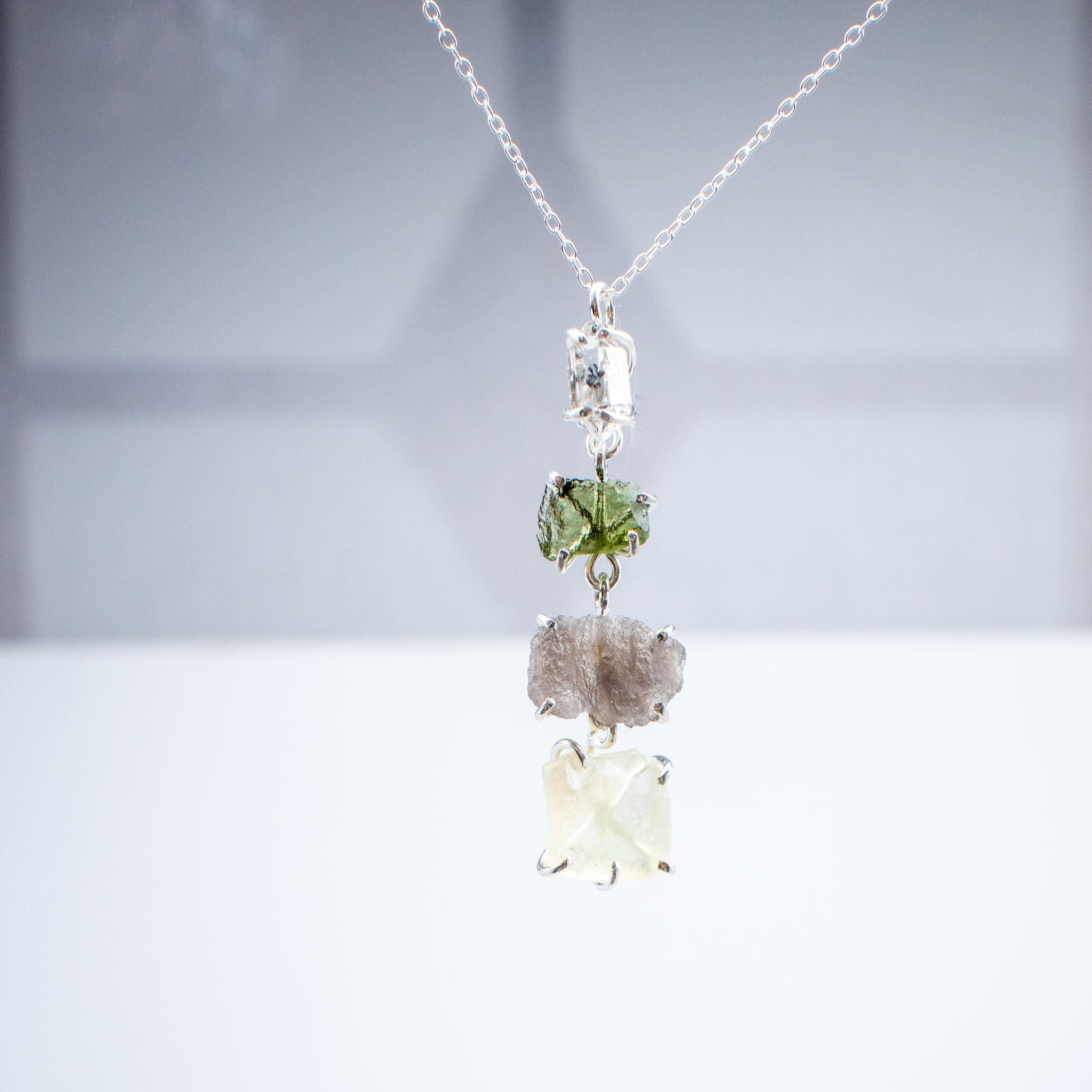 Moldavite, Herkimer, LDG and Agni Manitite Pendant - Image 5
